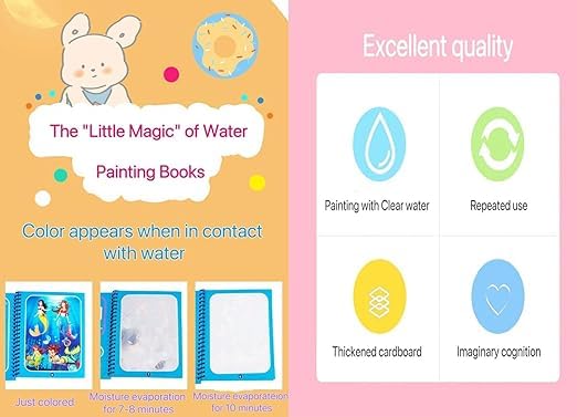 🎁 DNR's Reusable Magic Water Book 4 Pcs