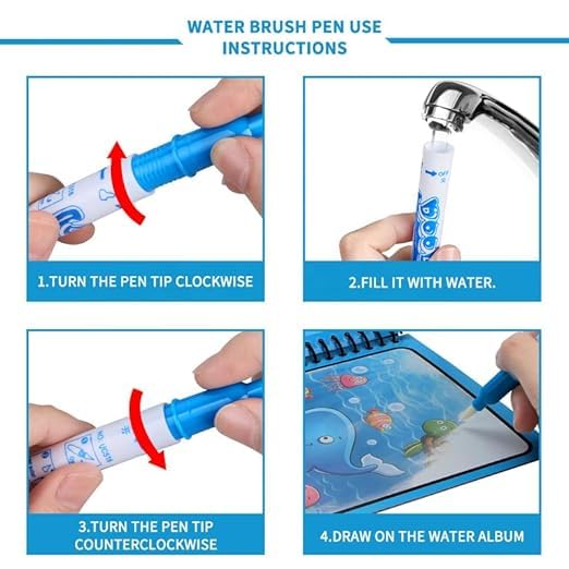 🎁 DNR's Reusable Magic Water Book 4 Pcs