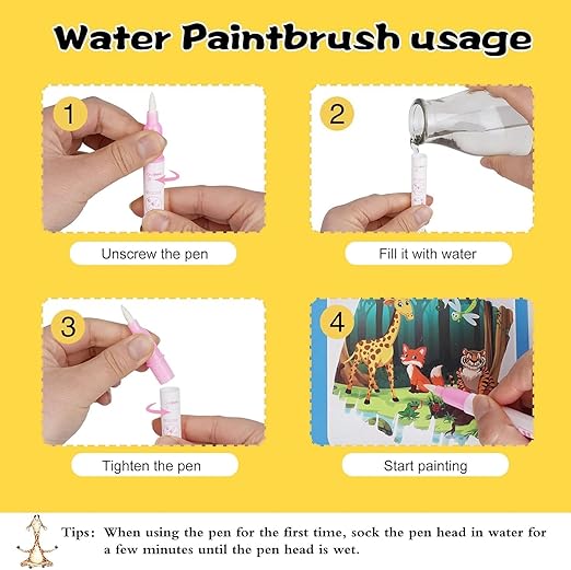 🎁 DNR's Reusable Magic Water Book 4 Pcs