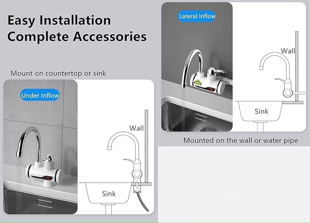 Instant Electric Water Geyser For Bathroom Household Instant Electric Water Geyser For Bathroom Household Swan Neck Faucet